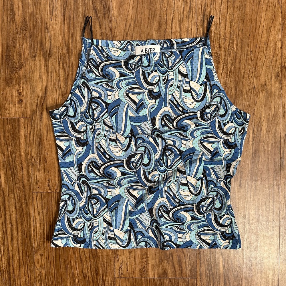 VTG 90s Y2K A. Byer Abstract Tank Shirt